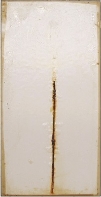 This sample panel underwent the ASTM D5894 cyclic corrosion weathering test. Users can expect the coating to perform similar to this test panel when applied to a steel substrate. Photo courtesy of The Sherwin-Williams Co.