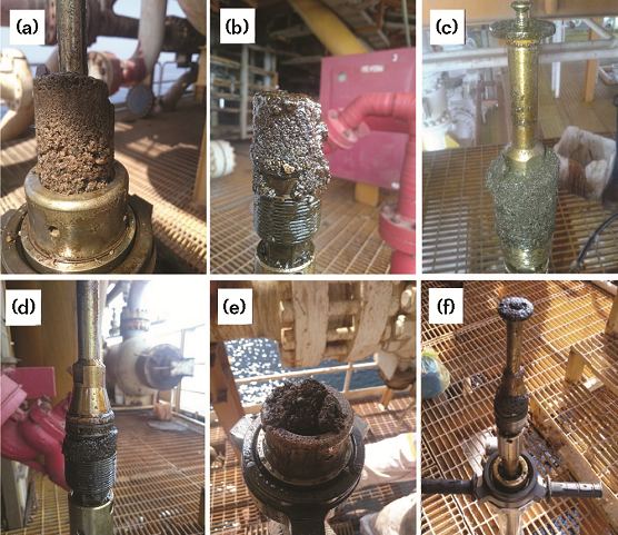 FIGURE 2 Accumulated sediments taken during coupon replacement, regardless of coupon type and coupon holder length.