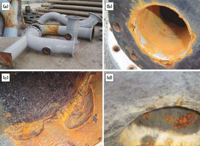 FIGURE 2 Examples of internal corrosion morphology in the ACW pipe.