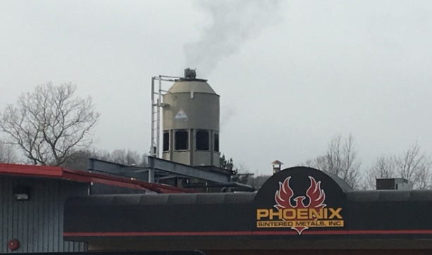 Phoenix Sintered Metals installed this high-density polyethylene (HDPE) cooling tower and found that it significantly reduced maintenance. Photo courtesy of Delta Cooling Towers.