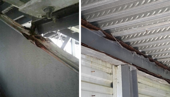 Very heavy corrosion with metal loss was observed in some locations, requiring immediate corrective action. Photo courtesy of TLC Engineering.