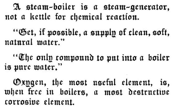 Epigraph from a 1906 textbook for boiler operators.