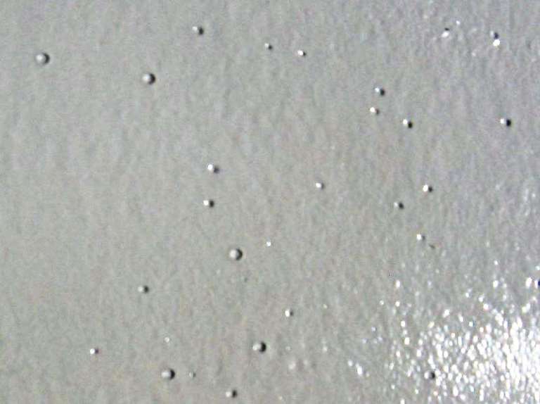 Figure 4: Bubbling can result from overcoating an IOZ coating if proper procedures are not carried out.