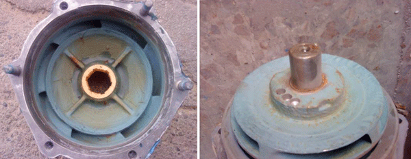 Figure 2: A polymer composite coating prevented cavitation and erosion in a pump with 18 months of operation.