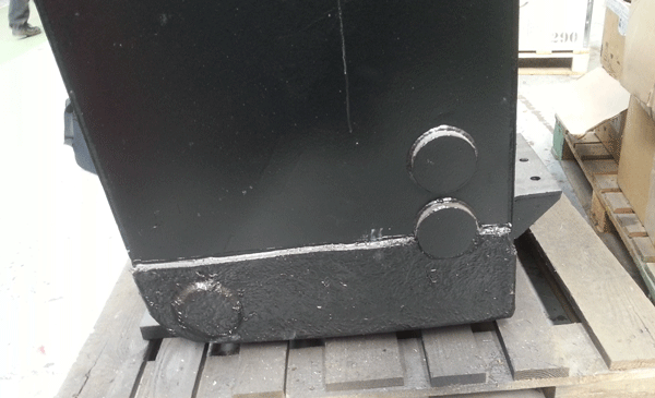FIGURE 3: After the cold-bonding process, a diesel tank was coated with glass-fiber reinforced plastic and painted black. Photo courtesy of Belzona.