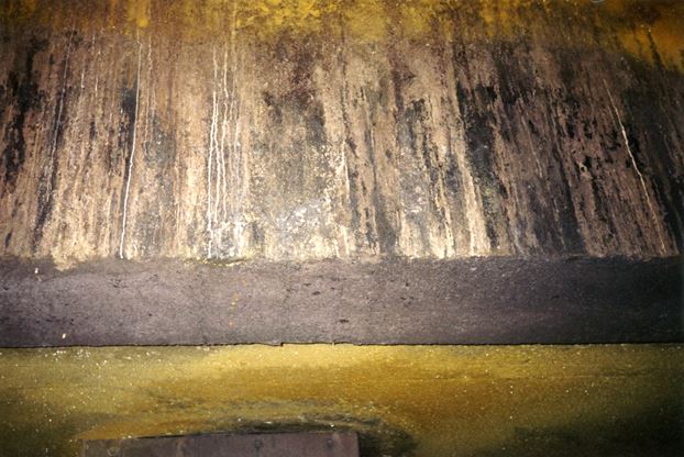 FIGURE 4: In the repair areas, the concrete surface was in excellent condition after seven years of service.