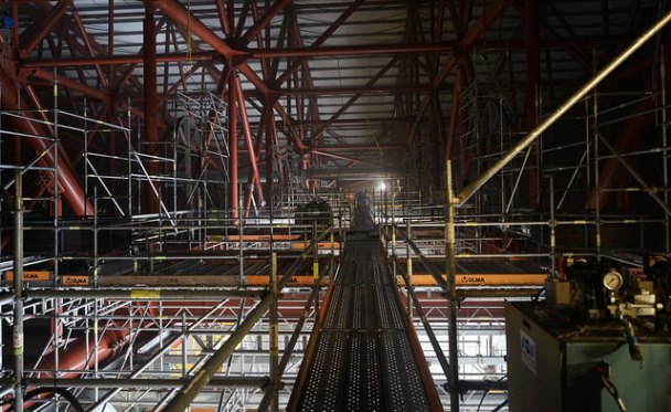The interior of the NSC’s roof is shown here. Photo courtesy of EBRD and Novarka.