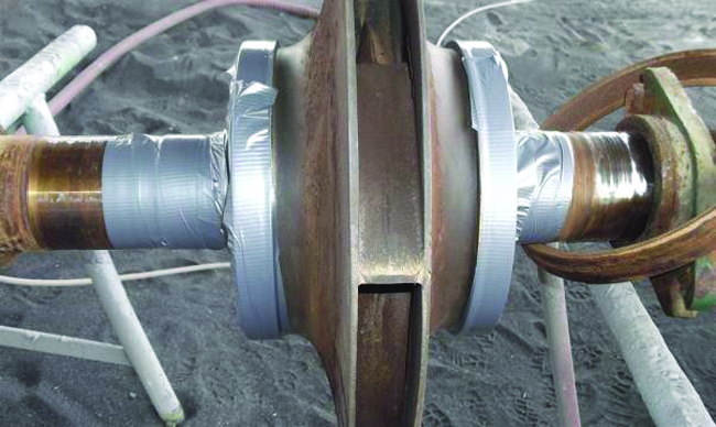 FIGURE 3 Erosion-corrosion effects to the impeller.